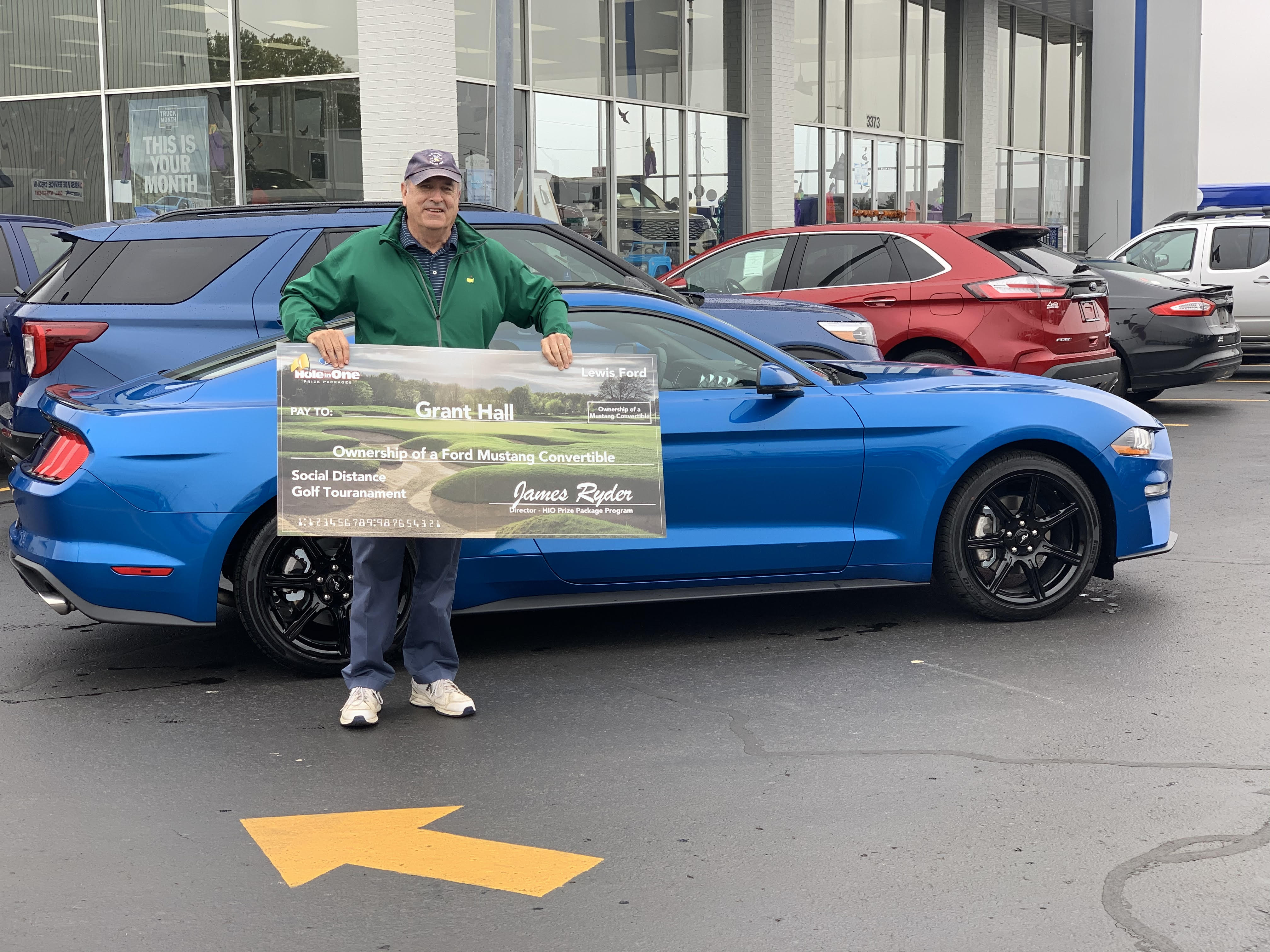 Grant Swung a Hole in One to Win a Ford Mustang